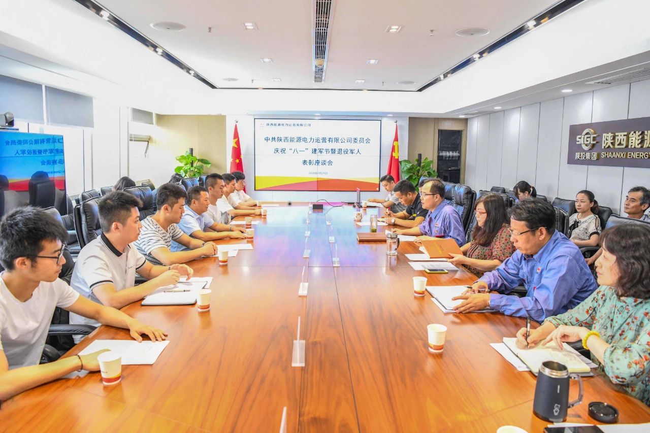 陜投集團電力運營公司召開慶?！鞍艘弧苯ㄜ姽?jié)暨退役軍人表彰座談會