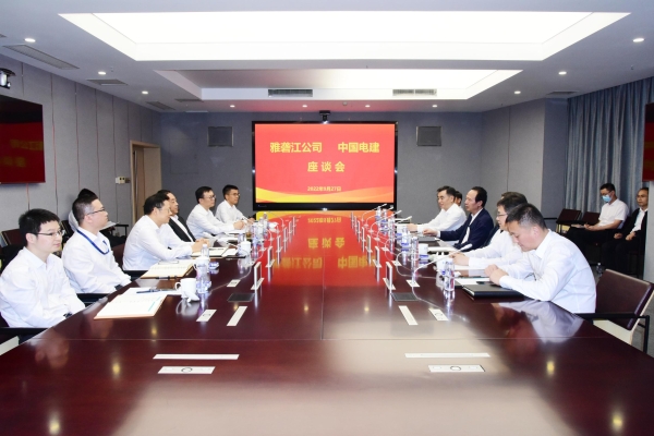丁焰章與雅礱江公司黨委書記、董事長祁寧春座談
