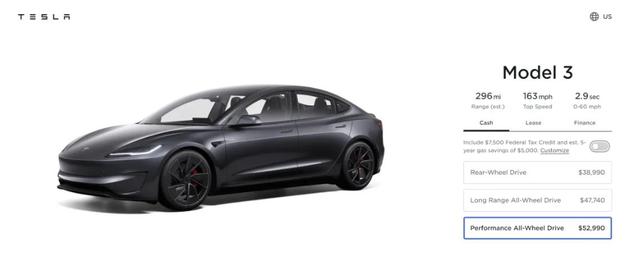 新款Model 3發(fā)布，約38萬(wàn)元!特斯拉最新“成績(jī)單”公布!
