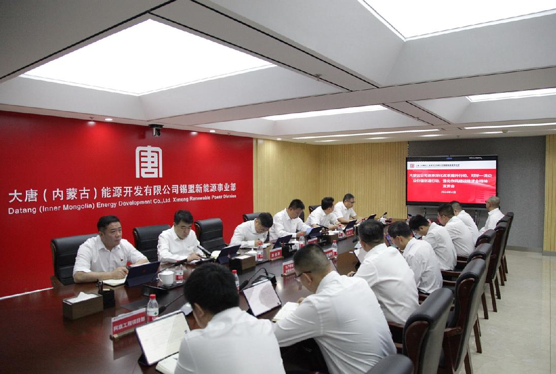 大唐錫盟新能源事業(yè)部召開內(nèi)蒙古公司改革深化提升行動、對標(biāo)一流企業(yè)價值創(chuàng)造行動、強化作風(fēng)建設(shè)會議精神宣貫會