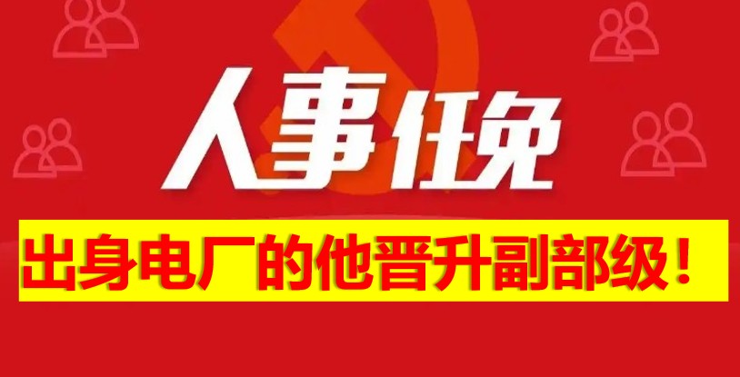 出身電廠的他晉升副部級！